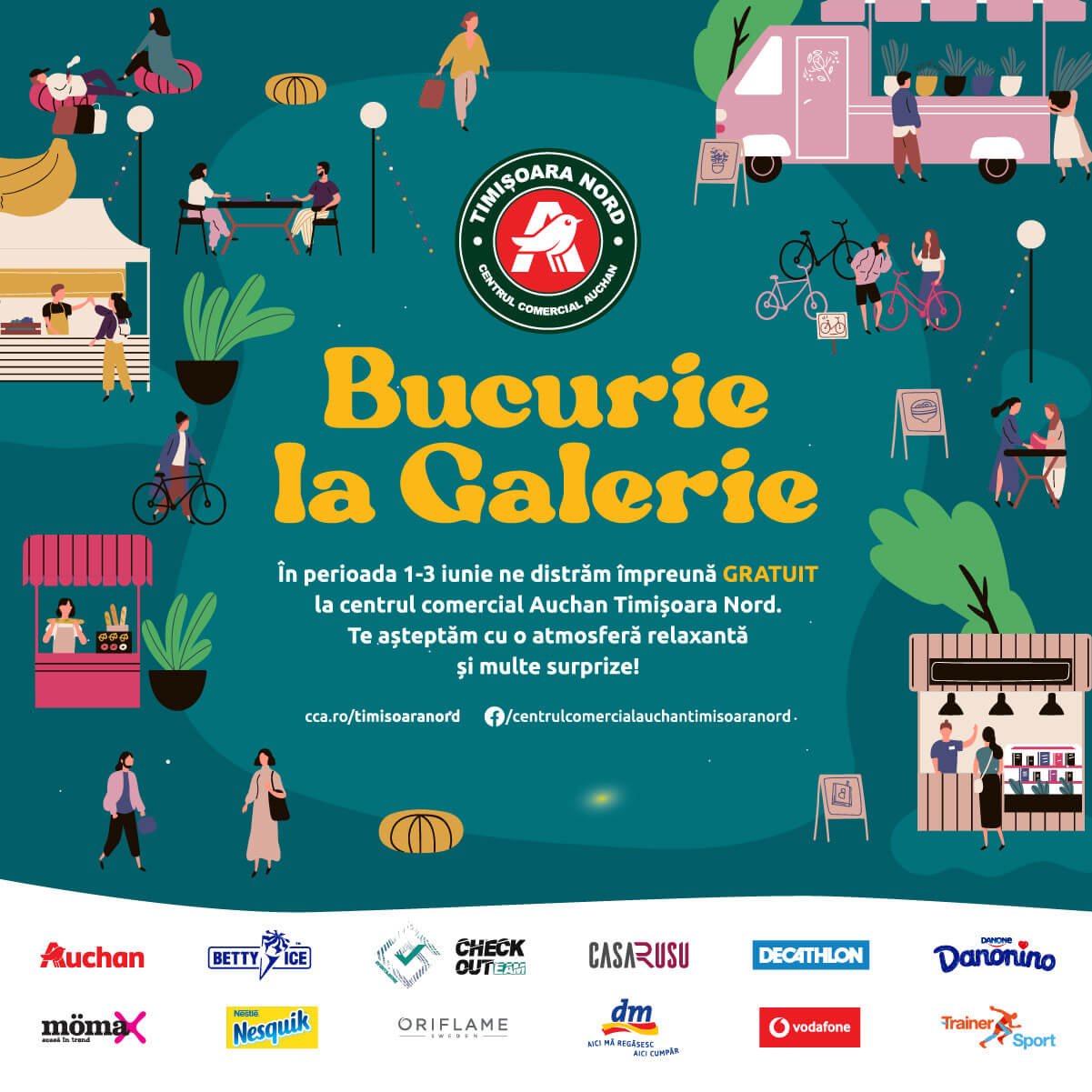 Festivalul Bucurie la Galerie vine în Centrul Comercial Auchan Timișoara Nord!